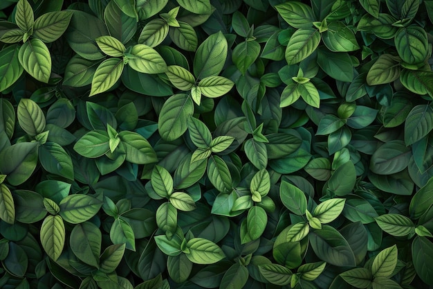 Photo arrière-plan à motifs de feuilles vertes fond naturel et papier peint