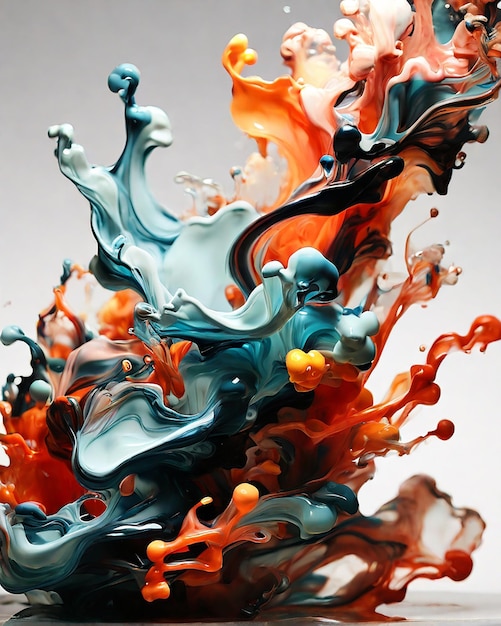 Arrière-plan multicolore abstrait avec un motif d'onde vibrant génératif AI