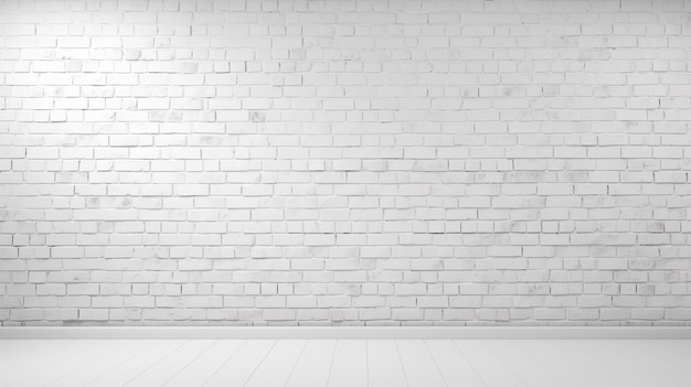 Arrière-plan de mur de brique blanche propre avec beaucoup d'espace pour copier