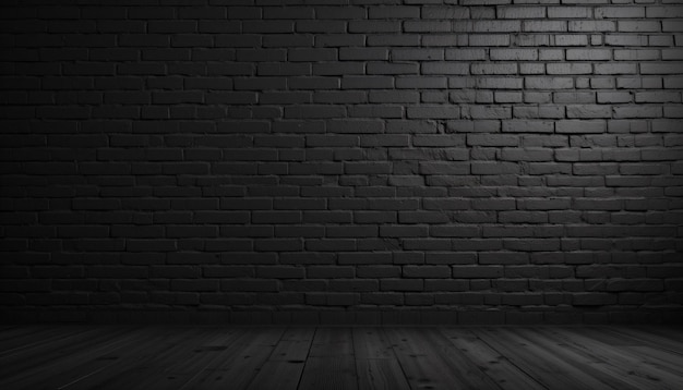 Arrière-plan de mur en briques noires texturées