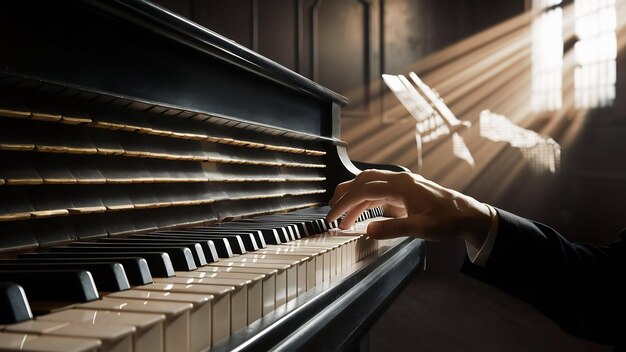 Arrière-plan musical avec des touches de piano