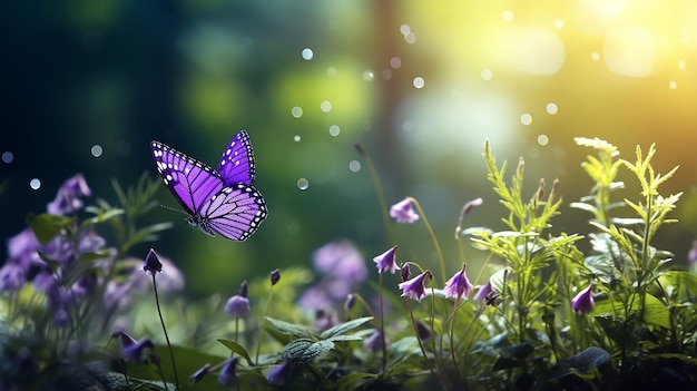 L'arrière-plan de la nature sous le soleil d'été