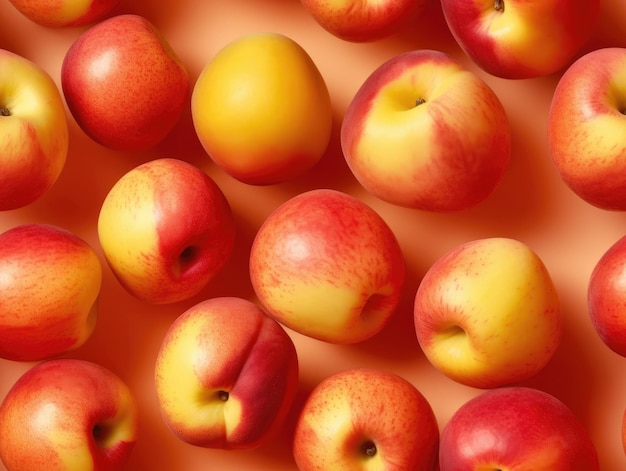 Arrière-plan de nectarines en tant qu'IA générative de tuiles sans couture