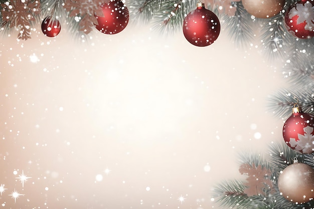 Arrière-plan de Noël avec décoration de la bordure