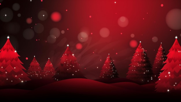 Arrière-plan de Noël rouge abstrait avec des boules et des décorations de Noël rouges