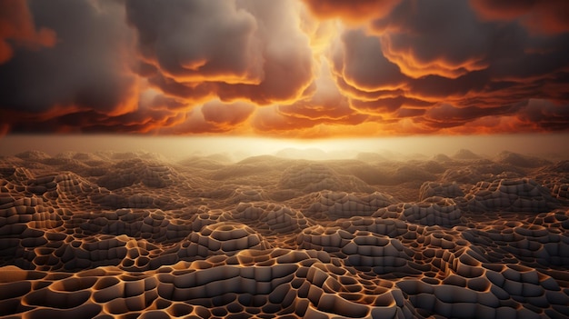 Arrière-plan des nuages de Mammatus