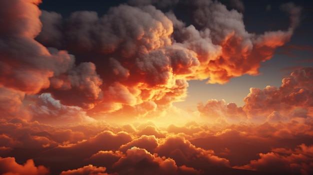 Photo arrière-plan des nuages de pyrocumulus