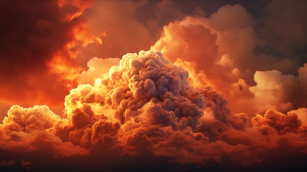 Photo arrière-plan des nuages de pyrocumulus