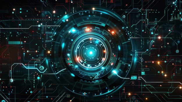 Arrière-plan numérique abstrait pour la technologie concept d'ondes abstraites