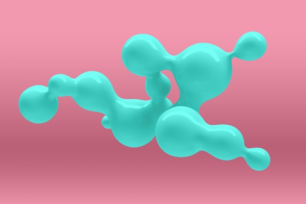 Arrière-plan numérique de vol débordant les unes des autres sphères brillantes illustration 3D