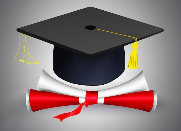Arrière-plan de l'obtention du diplôme avec accessoires scolaires