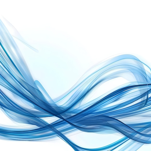 Arrière-plan à ondes bleues abstraites avec un espace blanc pour le texte