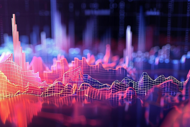 Arrière-plan d'ondes sonores 3D réaliste