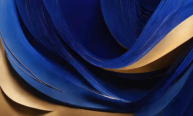 Arrière-plan ondulé bleu et violet abstrait Art fractal et génératif