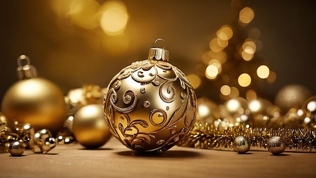 Arrière-plan d'or élégant de Noël