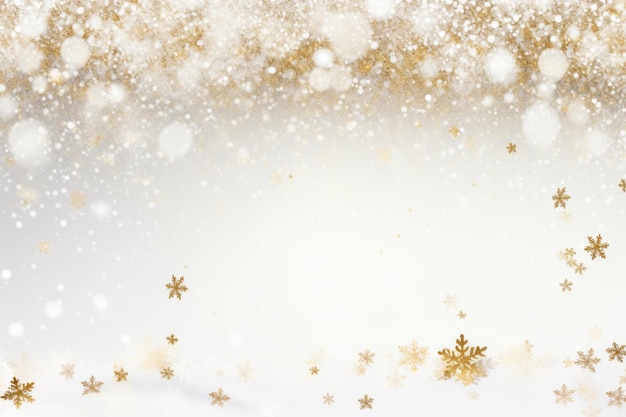 arrière-plan en or de Noël avec des étoiles et du bokeh