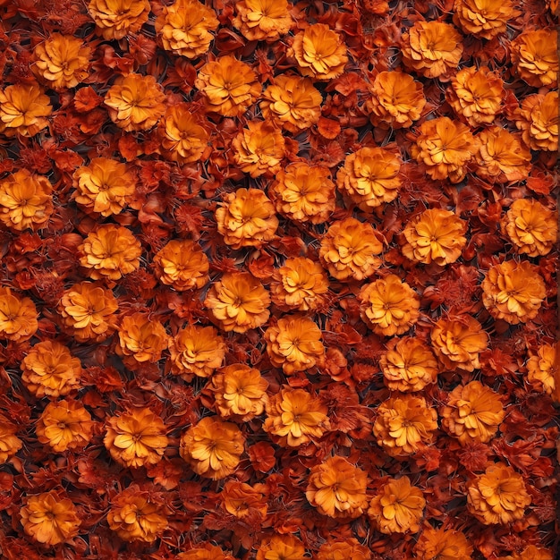 arrière-plan une paroi de fleurs d'orange