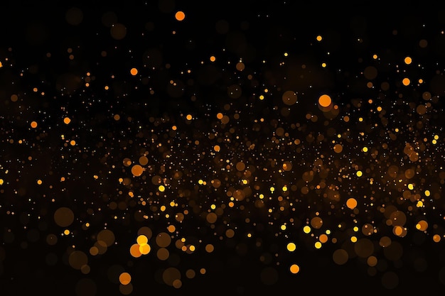 Photo arrière-plan de particules d'éclat doré éparpillées