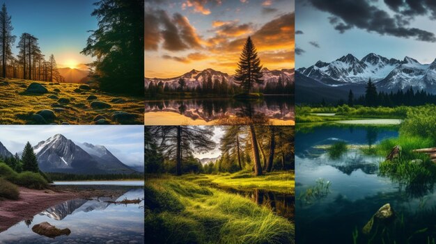 Photo arrière-plan des paysages naturels