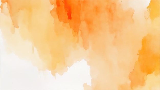Arrière-plan de peinture d'art à l'aquarelle orange minimaliste abstrait