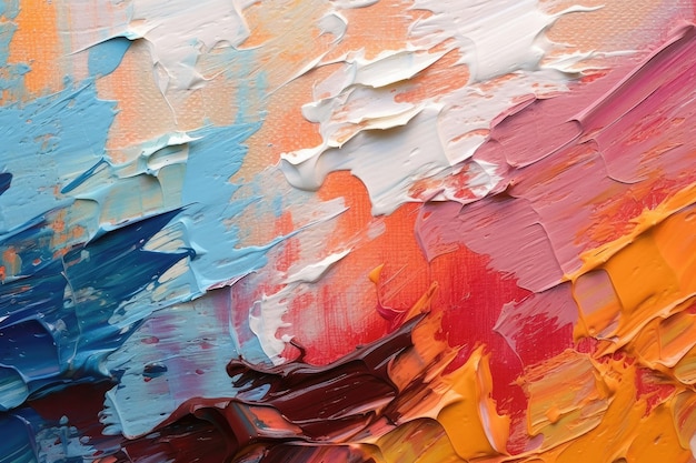 Arrière-plan de peinture à l'huile colorée généré par l'IA