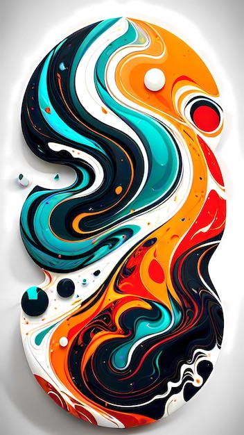 Arrière-plan de peinture liquide abstraite et colorée