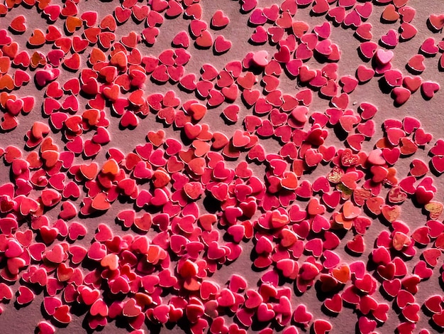 Photo arrière-plan de petits coeurs fond coeur d'amour saint valentin 14 février