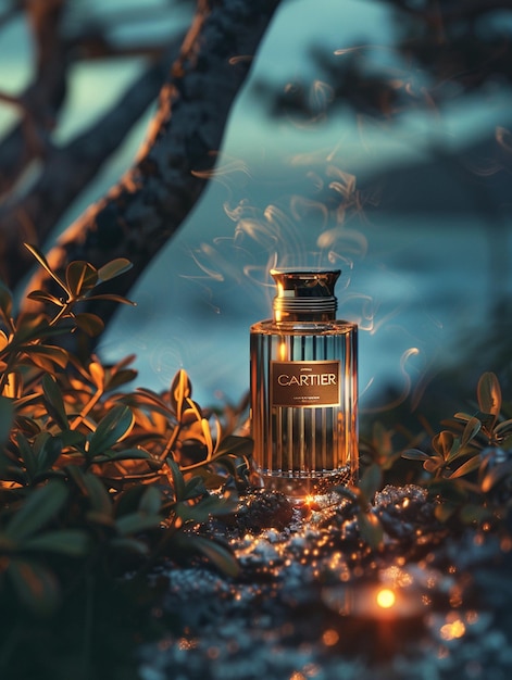 Arrière-plan de photographie de parfums de luxe personnalisés