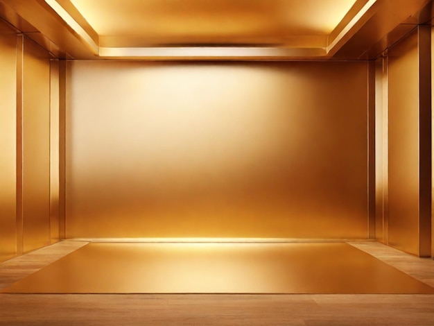 Arrière-plan de la pièce au dégradé de couleur dorée