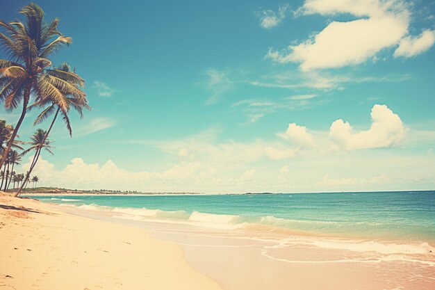 Arrière-plan de la plage avec des articles d'été