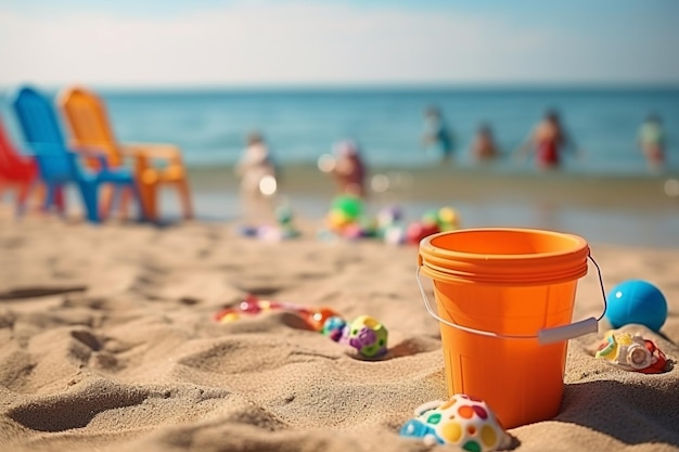 Arrière-plan de plage d'été pris dans le style bokeh