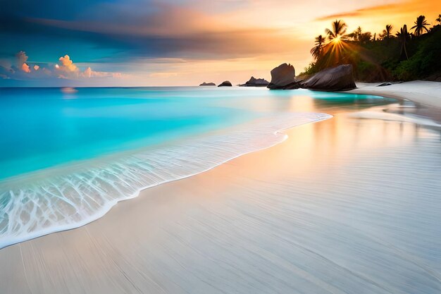 Photo arrière-plan des plages, de la côte bleue et des îles