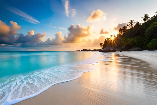 Photo arrière-plan des plages, de la côte bleue et des îles