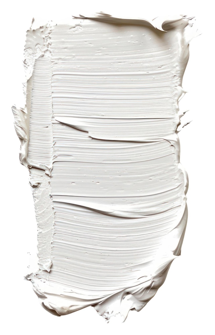 Photo arrière-plan png plat de peinture blanche pâle à coups de pinceau fond papier fond blanc