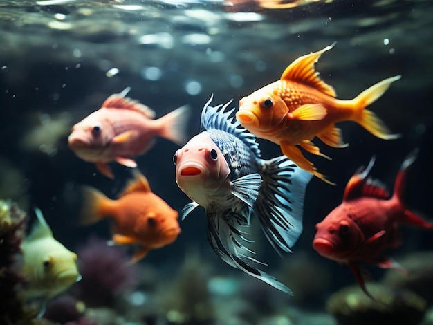 arrière-plan des poissons d'aquarium