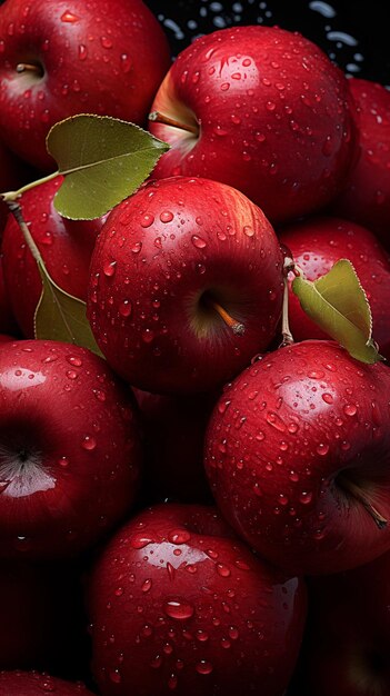 arrière-plan de pomme rouge photo en plein cadre d'arrière-plan de Pomme rouge photo de pomme fraîche