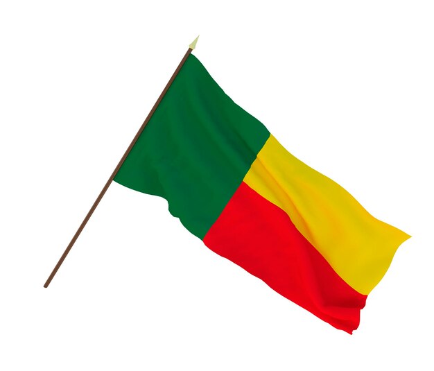 Arrière-plan pour les concepteurs illustrateurs Drapeaux de la fête nationale de l'indépendance du Bénin