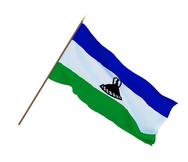 Arrière-plan pour les concepteurs illustrateurs Drapeaux de la fête nationale de l'indépendance du Lesotho