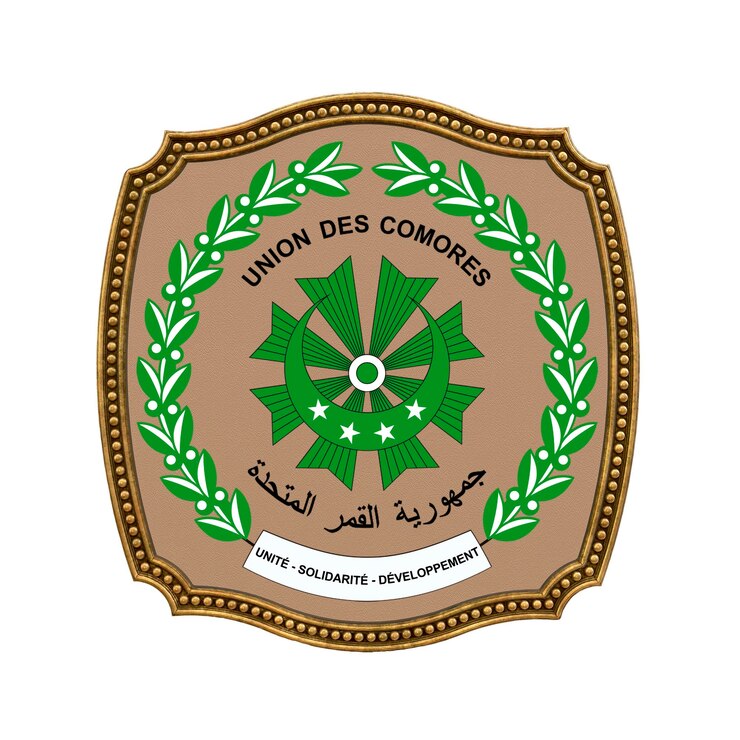 Photo arrière-plan pour les éditeurs et les concepteurs illustration 3d de la fête nationale icône armoiries des comores