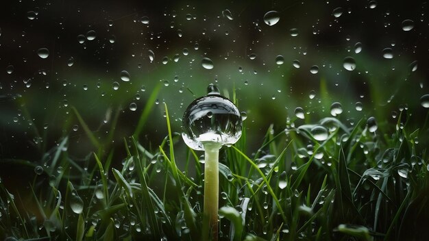 Photo arrière-plan pour la superposition de la pluie noire studio abstrait gouttes d'eau gouttes de bokeh