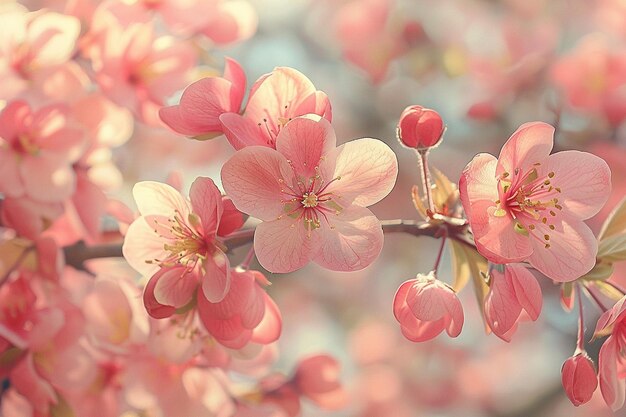 Arrière-plan de printemps sombre et flou avec une mise au point douce