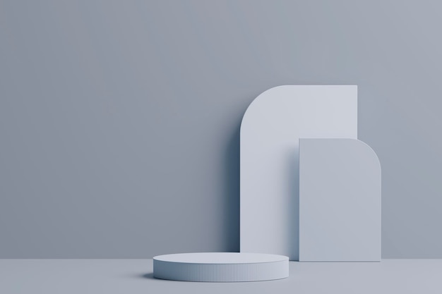 Arrière-plan de rendu 3D avec arc et porte de couleur pastel pour la composition d'images