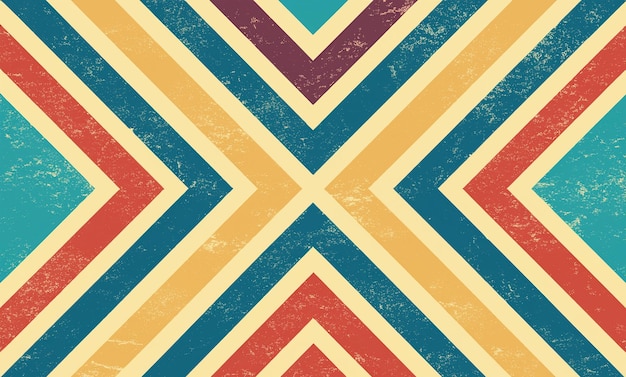 Arrière-plan rétro grunge avec un design vintage à flèche croisée