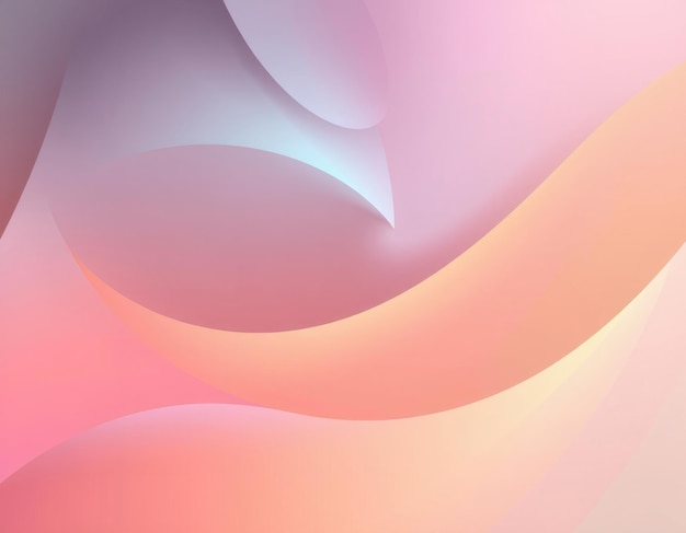 Arrière-plan rose orange et bleu avec des formes courbes