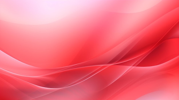 Arrière-plan rouge abstrait avec des lignes lisses et des courbes génératives ai
