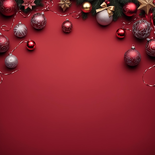 Arrière-plan rouge de Noël ou de la nouvelle année