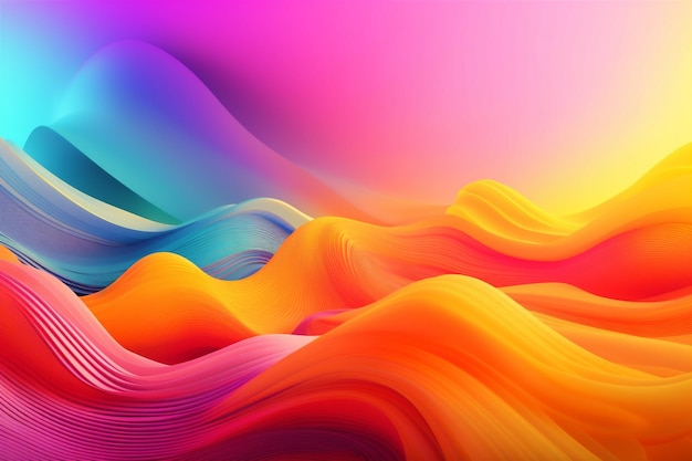 Arrière-plan rouge vif design dégradé violet vague élément futuriste forme flux abstrait IA générative