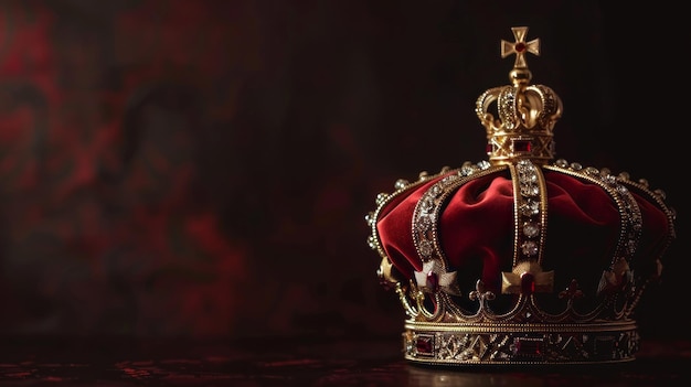 Arrière-plan royal de la couronne avec beaucoup d'espace de copie vide