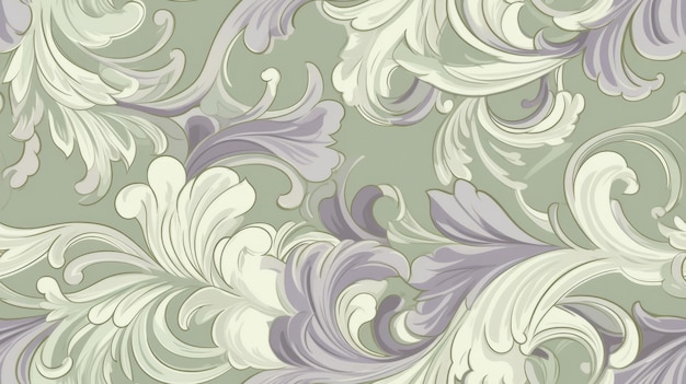 Arrière-plan sans couture inspiré des formes organiques et florales du design Art Nouveau