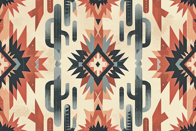 Arrière-plan sans couture de la tribu Navajo arrière-plan textile amérindien